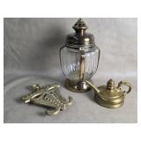 Collection of Brass Brass , Rochester Oil Can