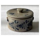 Miniature 1991 Rowe Pottery Miniature Crock & Lid
