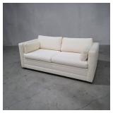 Cream Color Sofa w/ Linen Custom Fit Covers