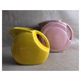 Pair Of Vtg Fiestaware Disk Pitchers Homer