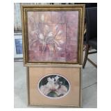 Two Framed Prints / Photo & Art Easel