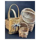 Split Oak Basket Lot Floral Wall Basket Needs