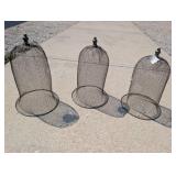 3 Metal Plant cloches
