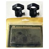 SET OF PEEP THROUGH SCOPE RINGS & RAILS  & NOS