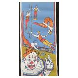 Vintage Circus Poster Blank w Clown & Acrobats