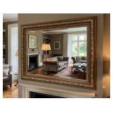 Silver Wood Beveled Wall Mirror