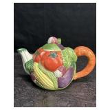 VINTAGE SHANG SHONG VEGETABLE CORNUCOPIA TEA POT