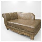 Modern Ashley Leather Chaise Lounge
