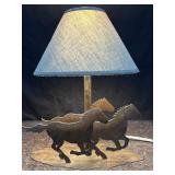 METAL HORSE SILHOUETTE TABLE LAMP