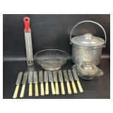 Vintage Kitchenwares , Bone Handle Butter Knives,