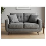 Ashley Furniture Love Seat Sofa Modern Woven Gray