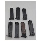 Seven Misc. Semi Auto Pistol Magazines Dbl Stack