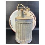 VTG Fuel Can w/ Enamel Bowl in Rough Shape