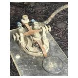 ANTIQUE TELEGRAPH KEY MOUNTED ON LUCITE