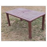 Teak Patio Table w/ Repairable Damage