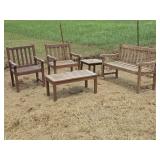 Teak 5-Piece Outdoor Patio Set
