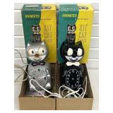 2 Vintage Kit Cat Klocks Parts or Repair w/