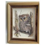 Thayer Framed 3-D Owl Portrait/ Art 8ï¿½ï¿½x10ï¿½ï¿½