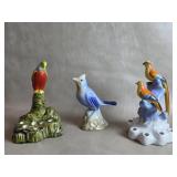 Vintage Flower Frog Bird Figurines +
