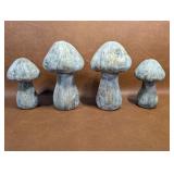 4 Concrete Mushrooms