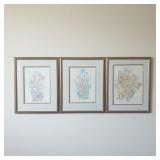 Three Signed Pat Moran Floral Themed Lithographs