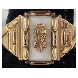 1972 Vintage 10K Gold Mother of Pearl Class Ring