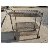Chrome Wire Rolling Utility Cart