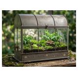 Large Metal & Glass Terrarium (terrarium only