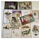 12 Mixed Lot Antique Postcards
