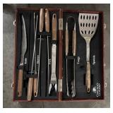 Chicago Cutlery Grill Set in Wood Carry Case