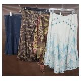 Womens Skirts Boho Denim Sz M / 8