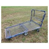 Heavy Duty Rolling Cart Metal Wire Shopping