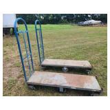 2 Heavy Duty Platform Trucks Carts