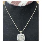 .925 Silver Necklace w/ Unique Pendant