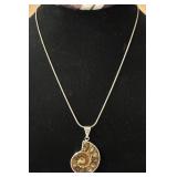 .925 Necklace & Ammonite Pendant