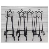 7 pc Black Metal Easel Plate Holder (3) 19" & (4)