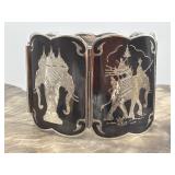 Siam Sterling Niello Panels Bracelet 51.44g