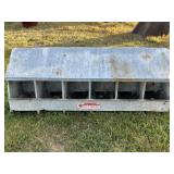6 BIN GALVANIZED CHICKEN NESTING BOXES BY