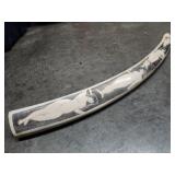 VTG Alaskan Eskimo Scrimshaw Walrus Tusk Does