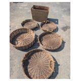Box Lot-Wicker Trays with Basket, NO SHIPPING