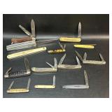 Assorted Pocket Knives Many w/ Damage
