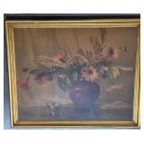 " The Garnet Vase " by artist Elmer W. Greene Vtg