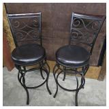Pair of Modern Wrought Iron Barstools