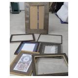 Lot of Seven Picture Frames - Large Metal Weave+