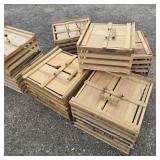 Lot of Seven Wood Egg Crates