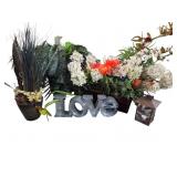 Lot Of Home Decor Faux Plants +