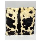 FUR & LEATHER THROW PILLOW