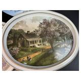 Stack of Serving Plates w/ Collectible Plates &