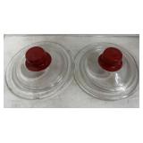 Pair of atoms Peanut Lids for Jars Some Damage