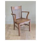 Vintage Commercial Wooden Arm Chair